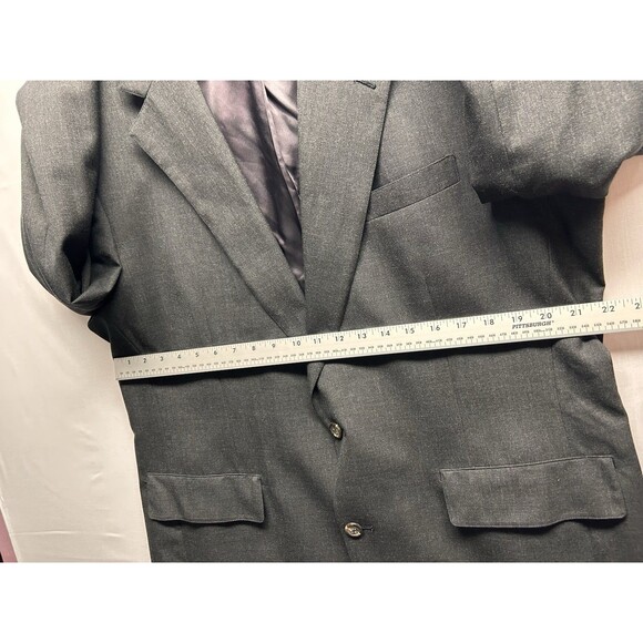 Brooks Brothers Sport Coat Men’s 45M 2 Button Sleeve Charcoal Grey Wool - Picture 13 of 13